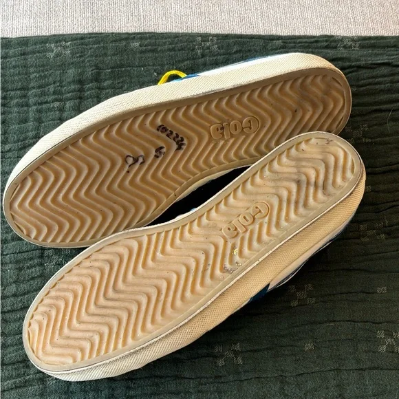 Gola Canvas Sneakers with Blue and Yellow Accents - Picture 4 of 6